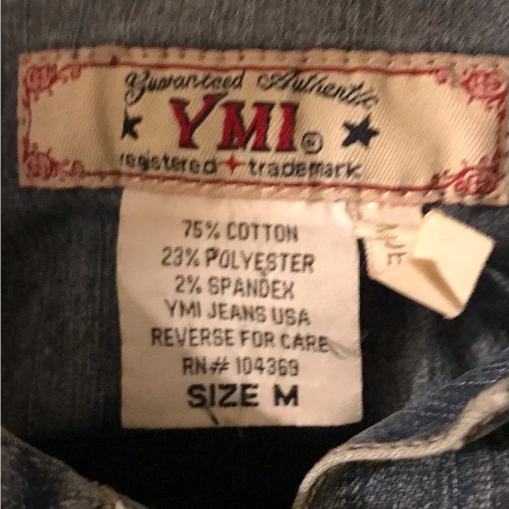 YMI Short Denim Jean Jacket with Cross Size Medium - Picture 6 of 6